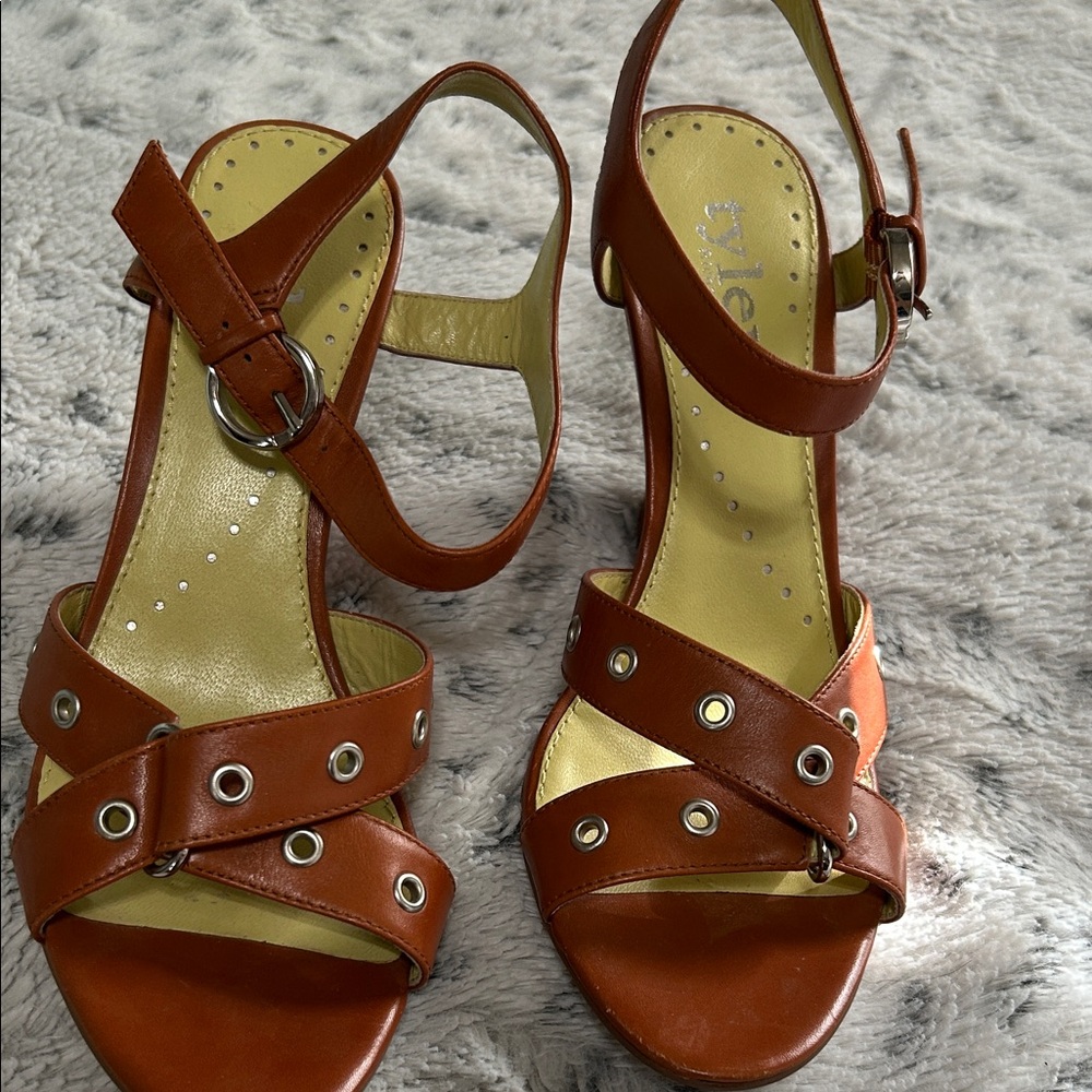 Richard Tyler Tan Strappy Sandals